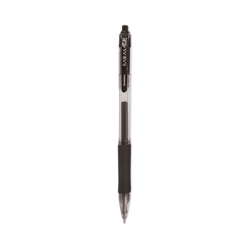 Image of Zebra® 14680 Sarasa Dry Gel X20 Gel Pen Value Pack, Retractable, Medium 0.7 mm, Black Ink, Clear/Black Barrel, 24/Box