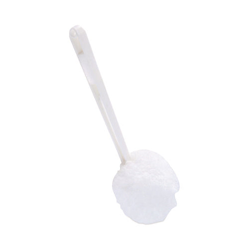 Image of Boardwalk® 528110 Deluxe Toilet Bowl Mop, 12" Handle, 2" Mop Head, White, 25/Carton