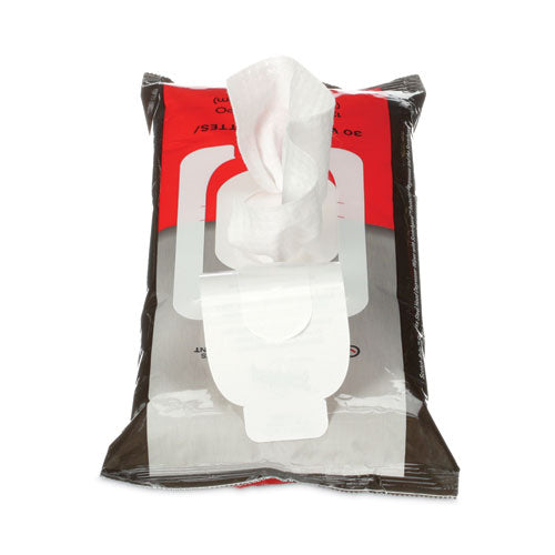 Image of Scotch-Brite 7100233381 Stainless Steel Hood Degreaser Wipes, 1-Ply, 9 x 12, Unscented, White, 30 Wipes/Pack, 6 Packs/Carton