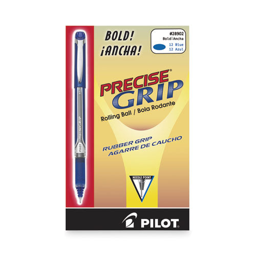 Image of Pilot® 28902 Precise Grip Rollerball Pen, Stick, Bold 1 mm, Blue Ink, Blue Barrel