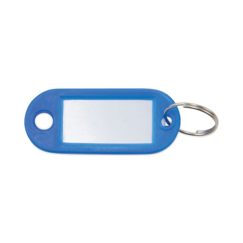 Image of Advantus KEY98019 Key Tags Label Window, 0.88 X 0.19 X 2, Dark Blue, 6/pack