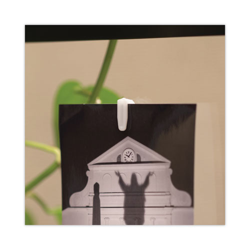 Image of Advantus 01220 StikkiCLIPS, Adhesive Back, 40 Sheet Capacity, White, 20/Pack