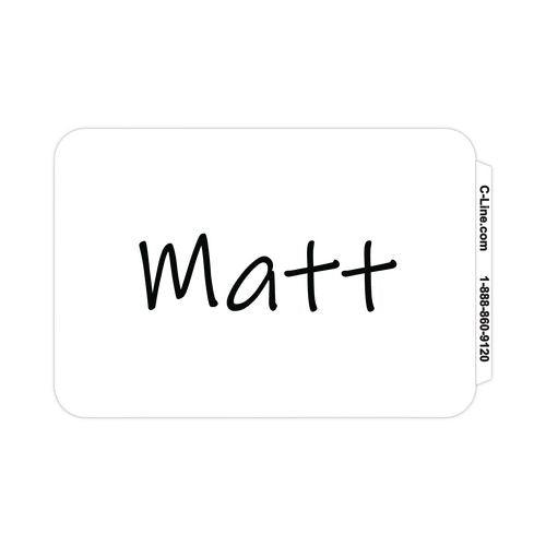 Image of C-Line® 92277 Self-Adhesive Name Badges, 3.5 X 2.25, White, 100/box