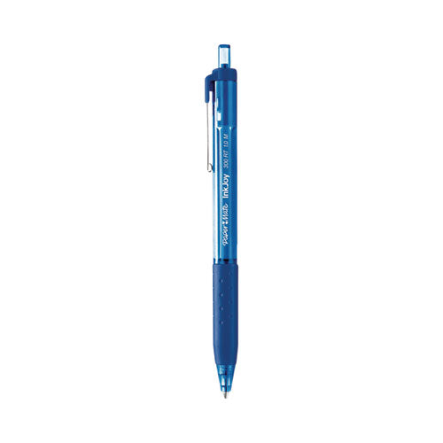 Image of Paper Mate® 2082957 Inkjoy 300 Rt Ballpoint Pen, Retractable, Medium 1 Mm, Blue Ink, Blue Barrel, 36/pack