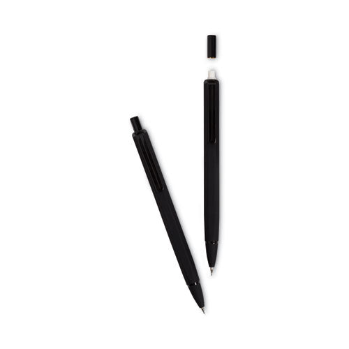 Image of U Brands 5008U01-24 Cambria Soft Touch Mechanical Pencil, 0.7 mm, HB (#2), Black Lead, Black Barrel, 12/Pack
