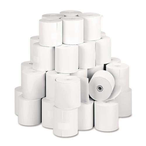 Image of Iconex Impact Bond Paper Rolls, 3" X 150 Ft, White, 50/carton