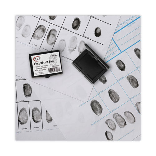 Image of LEE 03027 Inkless Fingerprint Pad, 2.25" x 1.75", Black