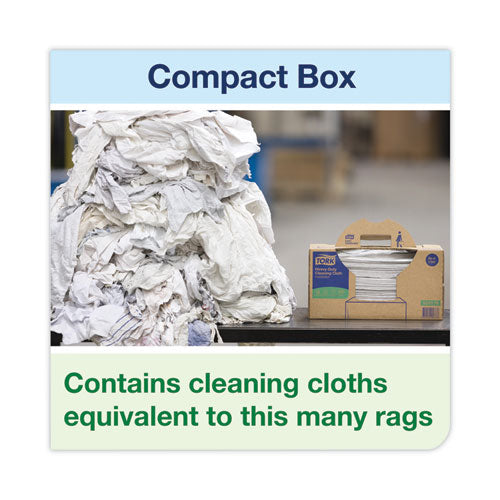 Image of Tork® 520374 Industrial Cleaning Cloths, 1-Ply, 16.34 x 14, Gray, 210 Wipes/Box