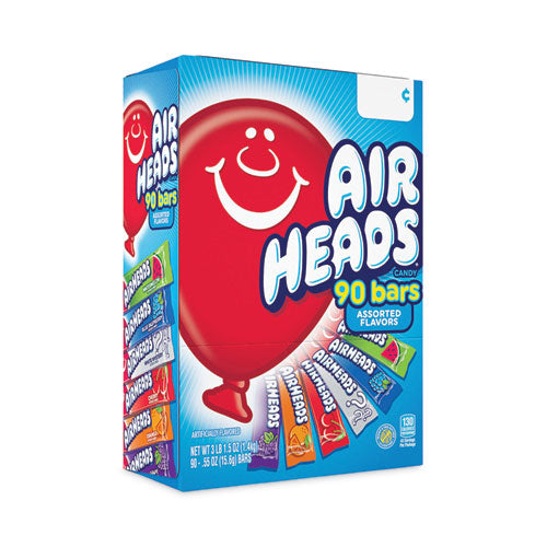 Image of Airheads® 6711 Variety Box, Assorted Flavors, 0.55 oz Bar, 90/Carton