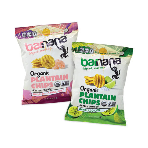 Image of Barnana® 810050883801 Plantain Chip Variety Pack, 2 oz Bag, 12/Pack