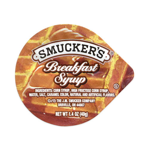 Image of Smucker's® 2283 Breakfast Syrup Single Serve Packs, 1.4 oz Mini-Tub, 100/Carton