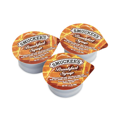 Image of Smucker's® 2283 Breakfast Syrup Single Serve Packs, 1.4 oz Mini-Tub, 100/Carton