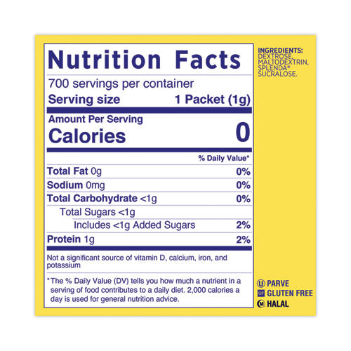 Image of Splenda® SP82001901 No Calorie Sweetener, 1 g Packet, 700/Box