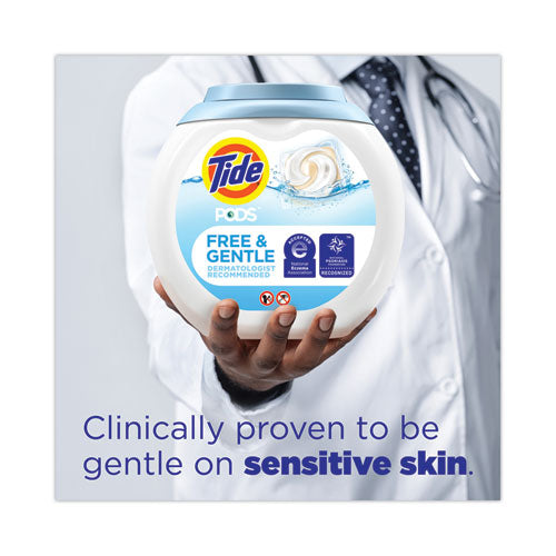 Image of Tide® 91798 Pods, HE Compatible, Unscented, 81 Pods/Tub, 4 Tubs/Carton