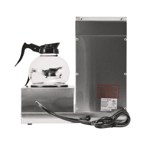 Image of Coffee Pro CPRLG Three-Burner Low Profile Institutional Coffee Maker, 36-Cup, Stainless Steel