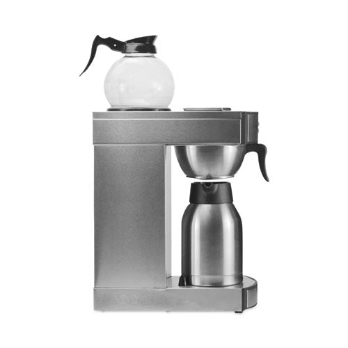 Image of Coffee Pro CPRLT Thermal Institutional Brewer, 12-Cup, 15.5 x 14.75 x 17, Stainless Steel