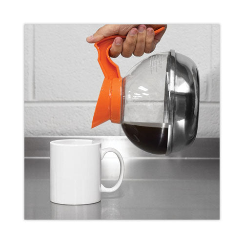 Image of Coffee Pro CPU13 Unbreakable Decaffeinated Coffee Decanter, 60 oz, Orange Handle