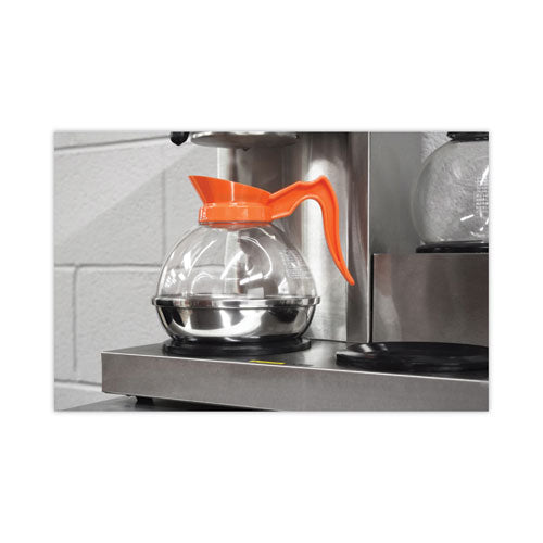 Image of Coffee Pro CPU13 Unbreakable Decaffeinated Coffee Decanter, 60 oz, Orange Handle