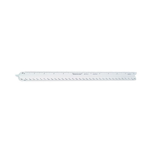 Image of Staedtler® 987 19-31BK Triangular Scale Plastic Architects Ruler, 12" Long, Plastic, White