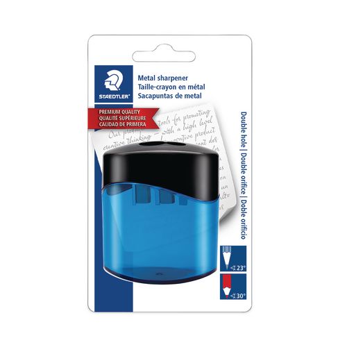 Image of Staedtler® 512300BKA6 Manual Pencil Sharpener, 2 X 2.75, Randomly Assorted Colors