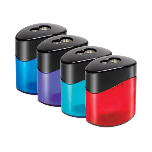 Image of Staedtler® 512300BKA6 Manual Pencil Sharpener, 2 X 2.75, Randomly Assorted Colors