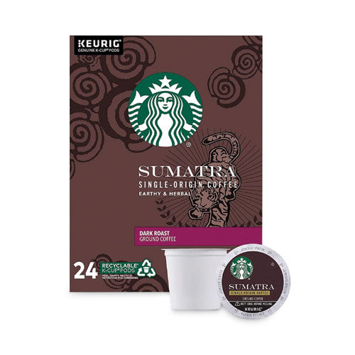 Image of Starbucks® 12565254 Sumatra Coffee K-Cups, Sumatra, 0.4 oz K-Cup, 96/Box