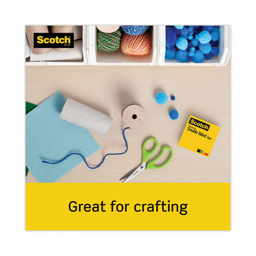 Image of Scotch® 136 Double-Sided Permanent Tape In Handheld Dispenser, 1" Core, 0.5" X 20.83 Ft, Clear