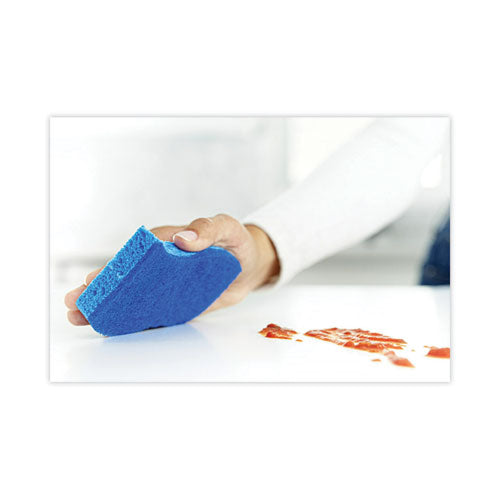 Image of Scotch-Brite® 526-6 Non-Scratch Multi-Purpose Scrub Sponge, 4.4 X 2.6, 0.8" Thick, Blue, 6/pack
