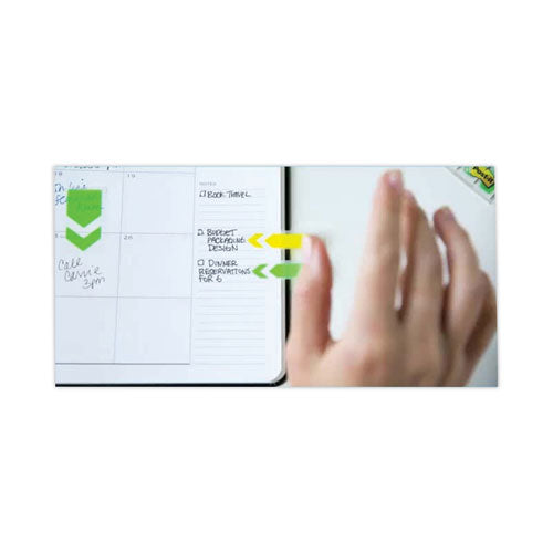 Image of Post-it® Flags 680-GN12 Marking Page Flags In Dispensers, Green, 50 Flags/dispenser, 12 Dispensers/pack