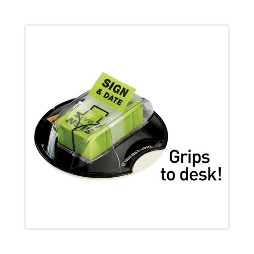 Image of Post-it® Flags 680-HVSD Page Flags In Dispenser, "sign And Date", Bright Green, 200 Flags/dispenser