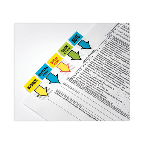 Image of Post-it® Flags 680-HVSD Page Flags In Dispenser, "sign And Date", Bright Green, 200 Flags/dispenser