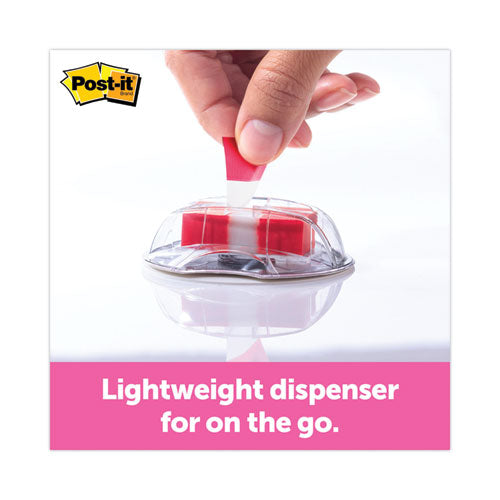 Image of Post-it® Flags 680-HVSHR High Volume Flag Dispenser, "sign Here", Red, 200 Flags/dispenser