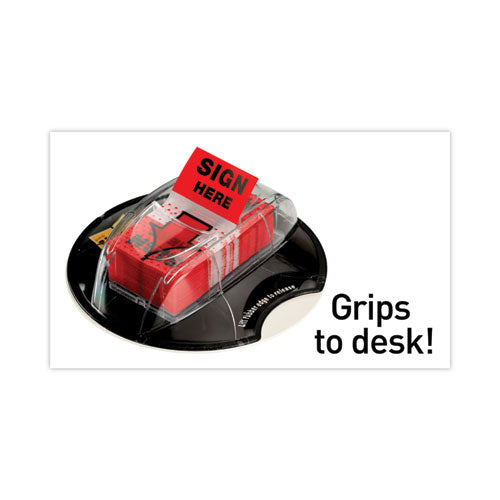 Image of Post-it® Flags 680-HVSHR High Volume Flag Dispenser, "sign Here", Red, 200 Flags/dispenser
