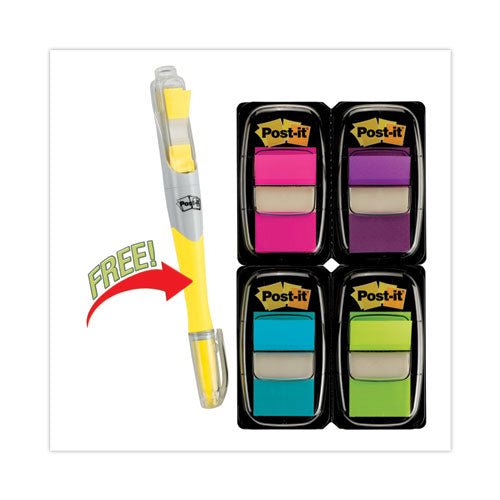 Image of Post-it® Flags 680-PPBGVA Page Flag Value Pack, Assorted Colors, 200 Flags And Highlighter With 50 Flags