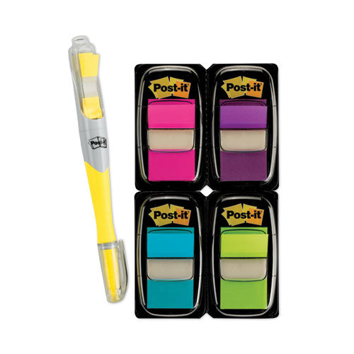 Image of Post-it® Flags 680-PPBGVA Page Flag Value Pack, Assorted Colors, 200 Flags And Highlighter With 50 Flags