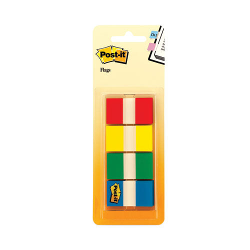 Image of Post-it® Flags 680-RYGB2 Page Flags In Portable Dispenser, Assorted Primary, 160 Flags/dispenser