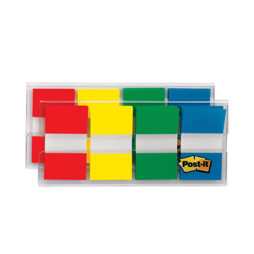 Image of Post-it® Flags 680-RYGB2 Page Flags In Portable Dispenser, Assorted Primary, 160 Flags/dispenser