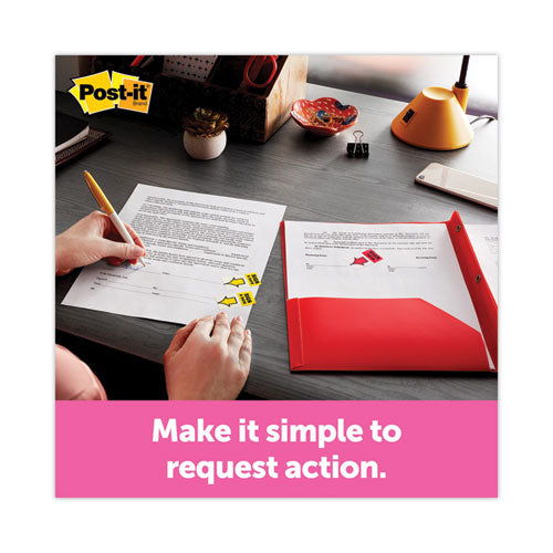 Image of Post-it® Flags 680SH4VA Arrow Message 1" Page Flags, 200 "Sign Here", 48 Arrow, Four Colors, 248/Pack