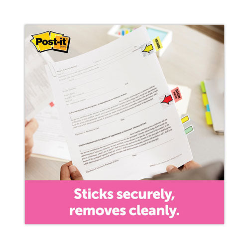 Image of Post-it® Flags 680SH4VA Arrow Message 1" Page Flags, 200 "Sign Here", 48 Arrow, Four Colors, 248/Pack