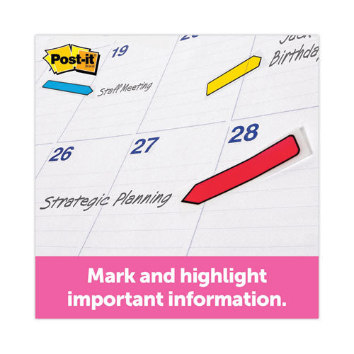Image of Post-it® Flags 684-ARR3 Arrow 0.5" Page Flags, Assorted Primary, 24/Color, 96 Flags/Pack