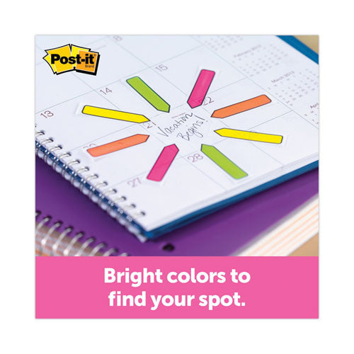 Image of Post-it® Flags 684-SH Arrow Message 0.5" Page Flags w/Dispensers, "Sign Here", Asst Primary, 30 Flags Dispenser, 4 Dispensers/Pack