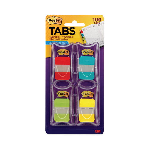 Image of Post-it® Tabs 686-RALY 1" Plain Solid Color Tabs, 1/5-Cut, Assorted Colors, 1" Wide, 100/Pack