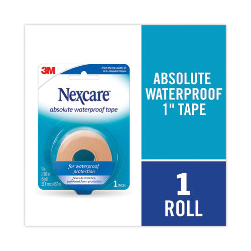 Image of 3M Nexcare 731 Absolute Waterproof First Aid Tape, Foam, 1 X 180