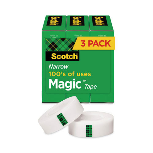Image of Scotch® 810 Magic Tape Refill, 1" Core, 0.5" X 36 Yds, Clear, 3/pack