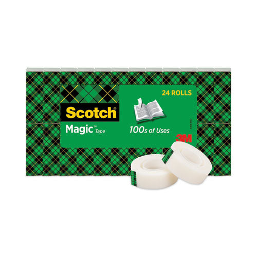 Image of Scotch® 810K24 Magic Tape Value Pack, 1" Core, 0.75" X 83.33 Ft, Clear, 24/pack