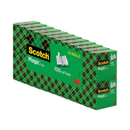 Image of Scotch® 810K24 Magic Tape Value Pack, 1" Core, 0.75" X 83.33 Ft, Clear, 24/pack
