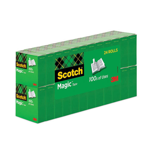 Image of Scotch® 810K24 Magic Tape Value Pack, 1" Core, 0.75" X 83.33 Ft, Clear, 24/pack