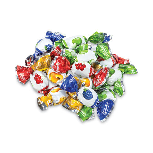 Image of Colombina 26334 Delicate Fruit Drops Mini Fruit Filled Assortment, 2.2 lb Bag