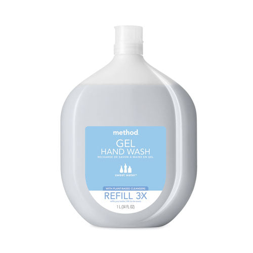 Image of Method® 378682 Gel Hand Wash Refill Tub, Sweet Water Scent, 34 oz, 4/Carton
