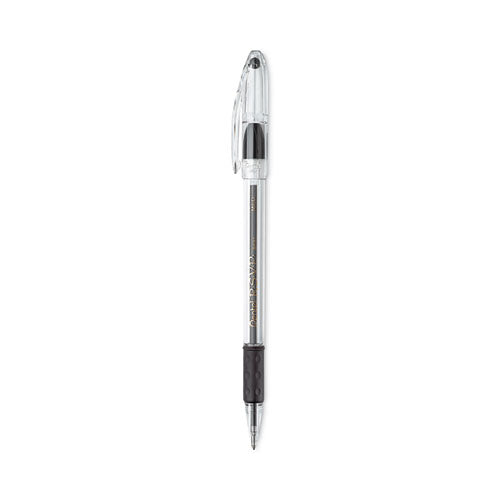 Image of Pentel® BK91ASW-US R.s.v.p. Ballpoint Pen Value Pack, Stick, Medium 1 Mm, Black Ink, Clear/black Barrel, 24/pack